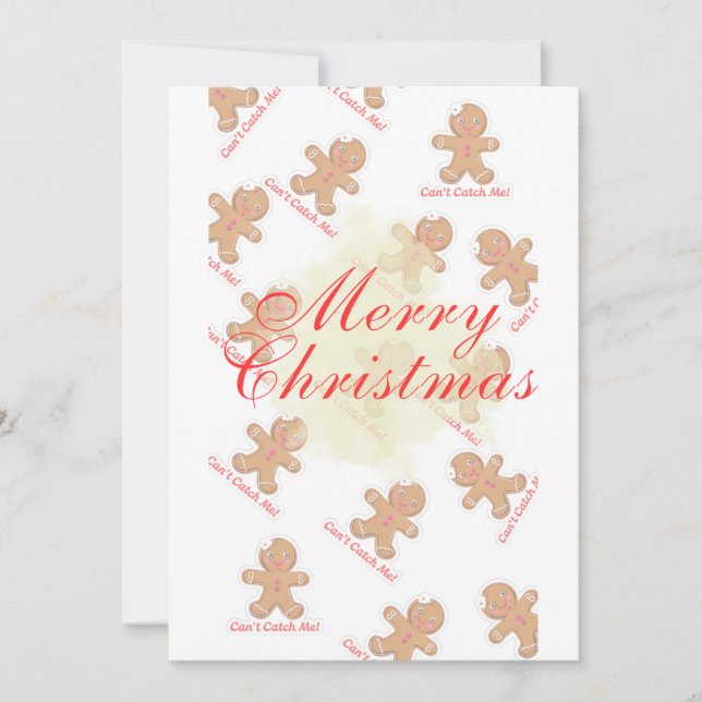 Pepparkaksgubbe jul julkort (Framsida)