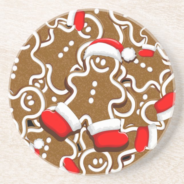 Pepparkaksgubbe jul Jultomten Dekorativ kudde Underlägg (Framsidan)