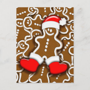 Pepparkaksgubbe jul Jultomten Helg Vykort