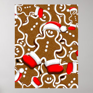 Pepparkaksgubbe jul Jultomten Poster