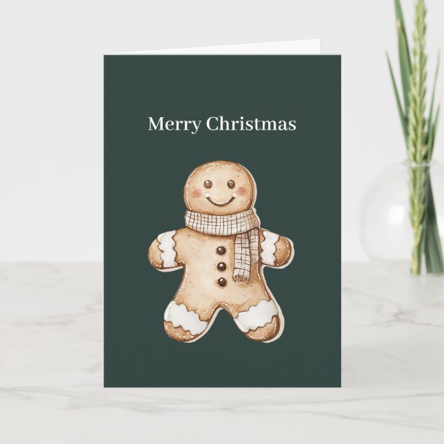 Pepparkaksgubbe Jul Kort (Framsida)