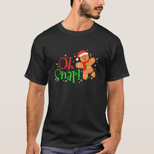 Pepparkaksgubbe jul Oh Snap Baking Baker Xma T Shirt (Framsida)