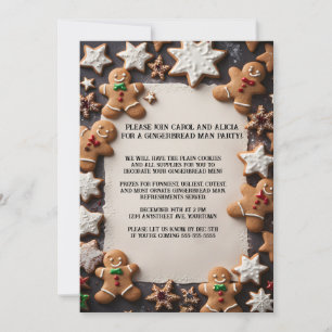 Pepparkaksgubbe jul Party Inbjudningar