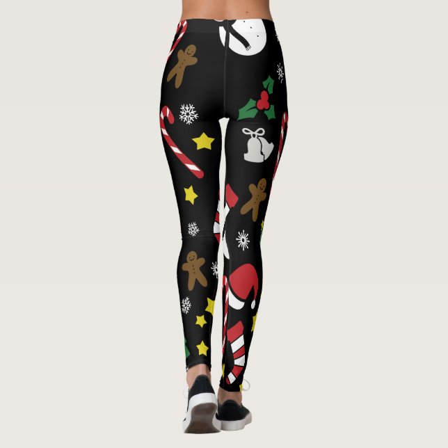 Pepparkaksgubbe jul Party Leggings (Baksida)