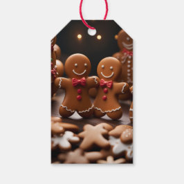 Pepparkaksgubbe Jul Presenteavårtetikett Presentetikett