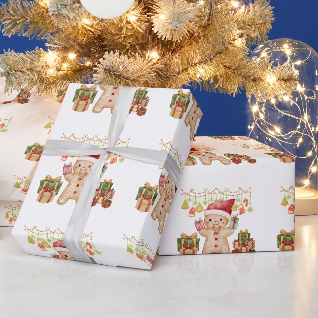 Pepparkaksgubbe jul presentpapper (Helgdagar)