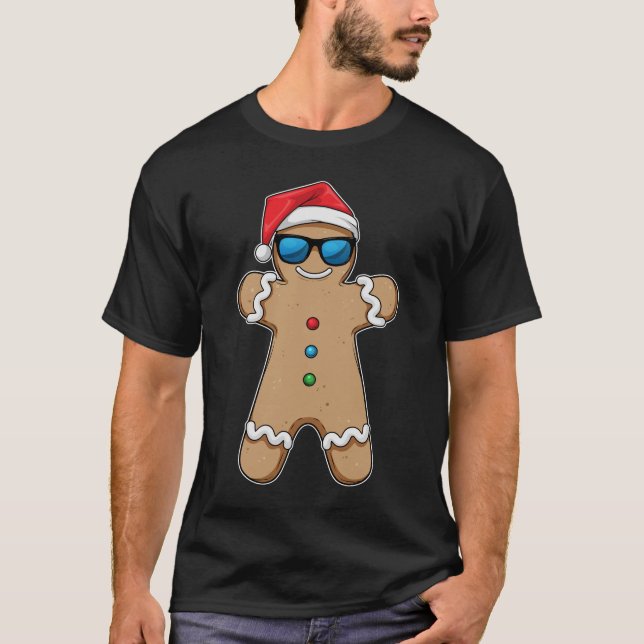 Pepparkaksgubbe jul solglasögon t shirt (Framsida)