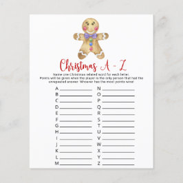 Pepparkaksgubbe - Jul-spelkort A-Z