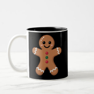 Pepparkaksgubbe julbakning semester Två-Tonad mugg