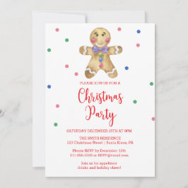 Pepparkaksgubbe - Juldagen Party Inbjudningar