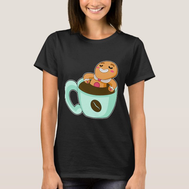 Pepparkaksgubbe Julkaffe T Shirt (Framsida)