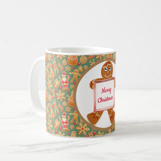 Pepparkaksgubbe julkaffekopp kaffemugg (Framsida vänster)