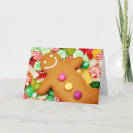 Pepparkaksgubbe julkort helgkort