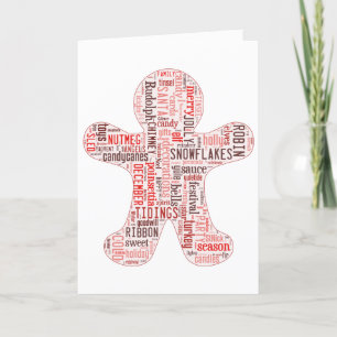 Pepparkaksgubbe julkort. helgkort
