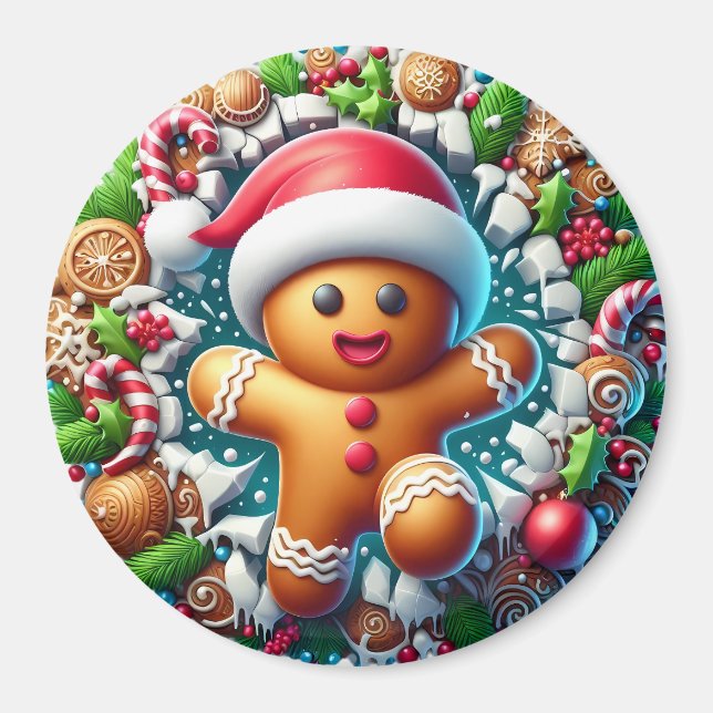 Pepparkaksgubbe julmagnet magnet (Framsidan)