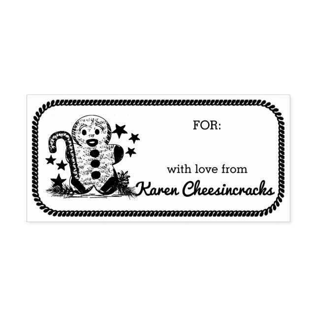 Pepparkaksgubbe Julmat från köket Självfärgande Stämpel (Design)