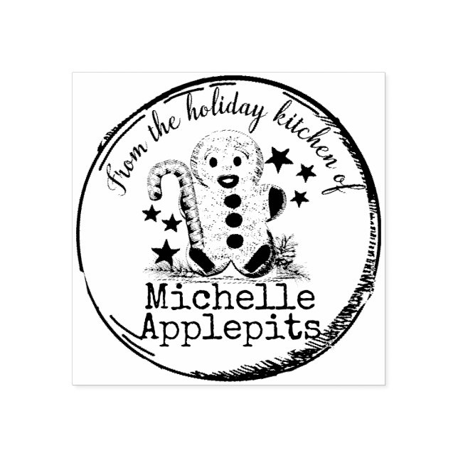 Pepparkaksgubbe Julmat från köket Stämpel (Tryck)