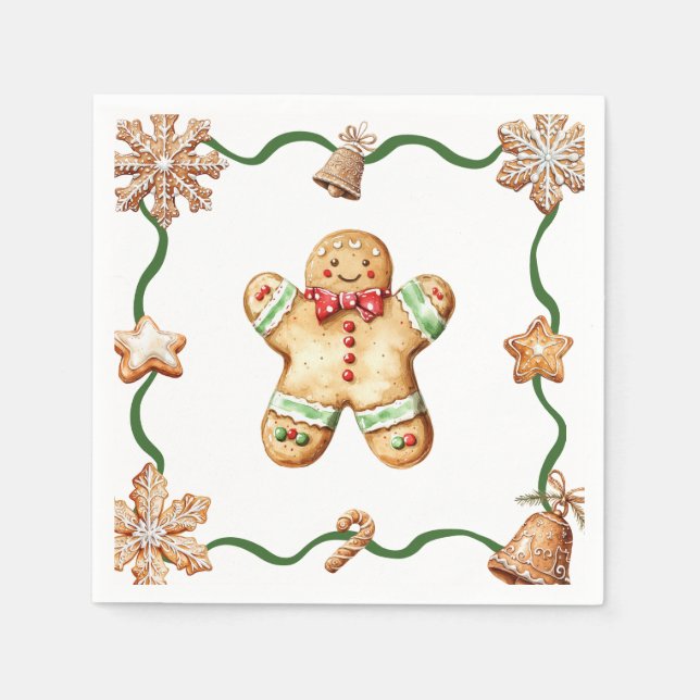Pepparkaksgubbe | julservetter pappersservett (Framsidan)
