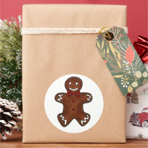 Pepparkaksgubbe Julsocker Spice Helgdag Runt Klistermärke