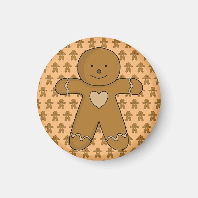 Pepparkaksgubbe-jultomte Magnet (Framsidan)