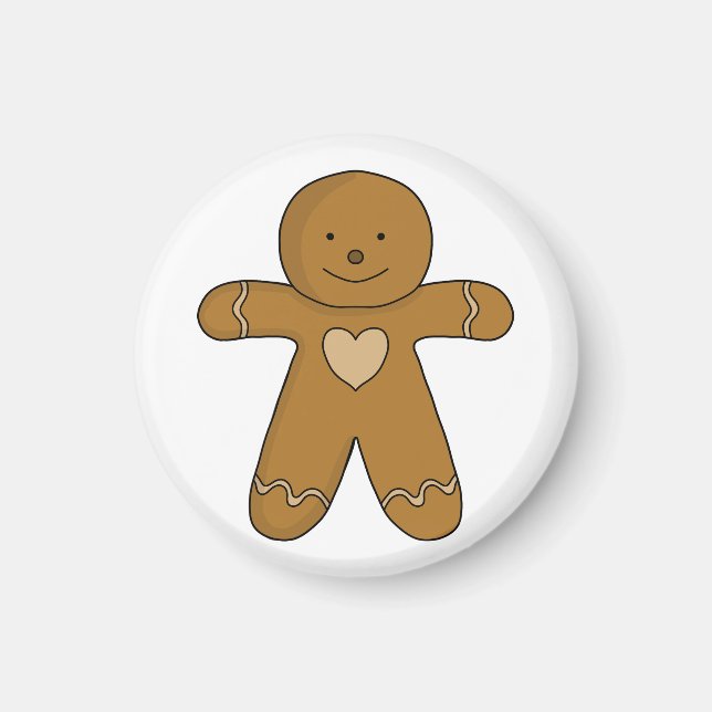 Pepparkaksgubbe-jultomte Magnet (Framsidan)
