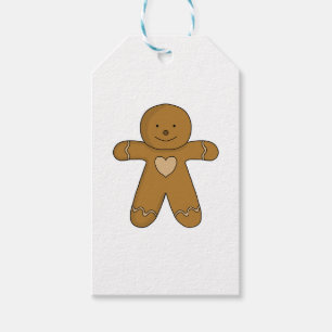 Pepparkaksgubbe-jultomte Presentetikett