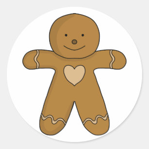 Pepparkaksgubbe-jultomte Runt Klistermärke