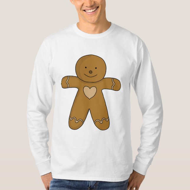 Pepparkaksgubbe-jultomte T Shirt (Framsida)