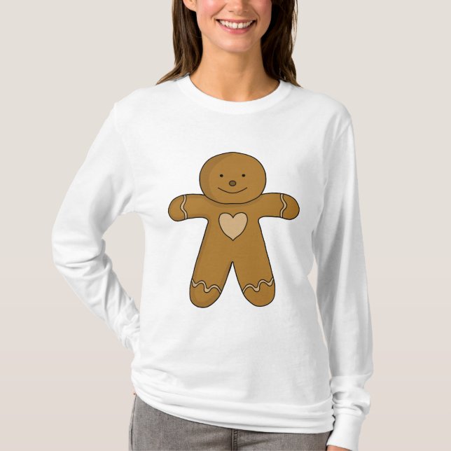 Pepparkaksgubbe-jultomte T Shirt (Framsida)