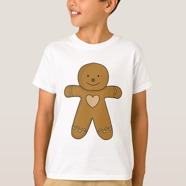 Pepparkaksgubbe-jultomte T Shirt (Framsida)