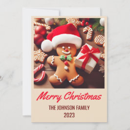 PEPPARKAKSGUBBE JULTOMTEN - GOD JUL JULKORT