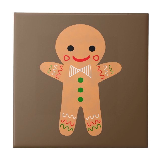 Pepparkaksgubbe Kakelplatta (Framsidan)