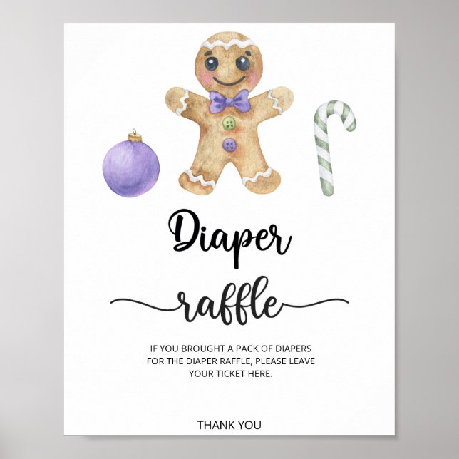 Pepparkaksgubbe-kaki-diaper raffle poster (Framsidan)