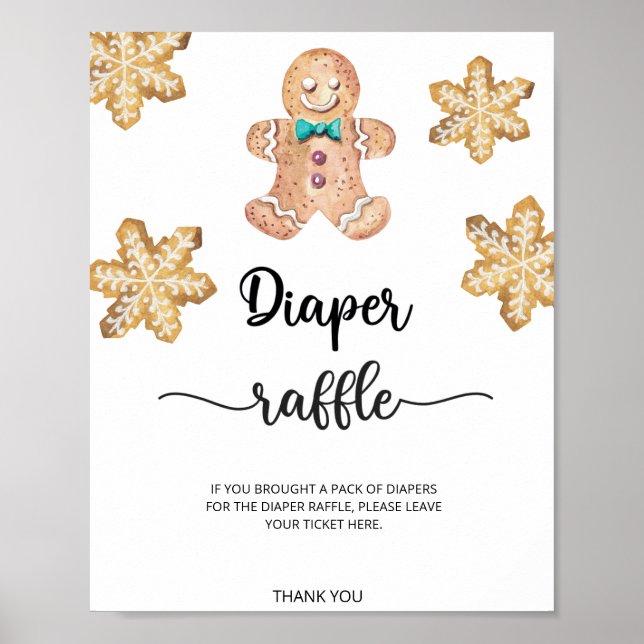Pepparkaksgubbe-kaki-diaper raffle poster (Framsidan)