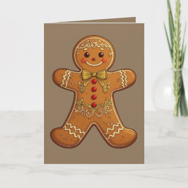 Pepparkaksgubbe kakor Söt jul Helgkort