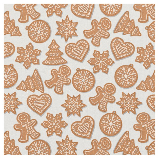 Pepparkaksgubbe Kakor Söt Jul Tyg (Närbild)
