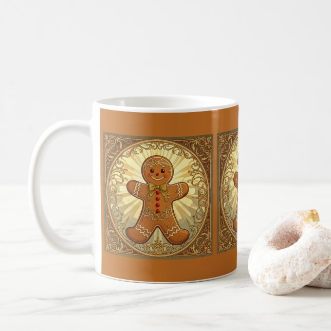 Pepparkaksgubbe-kakor Vintage-stil Kaffemugg (Med munk)