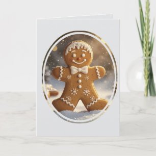 Pepparkaksgubbe Kakor Whimsical Jul Helgkort