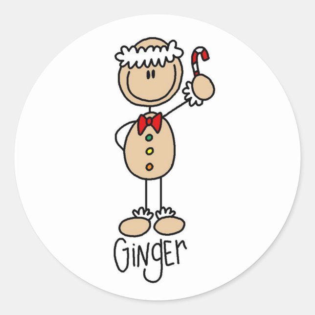 Pepparkaksgubbe Klistermärke (Framsida)