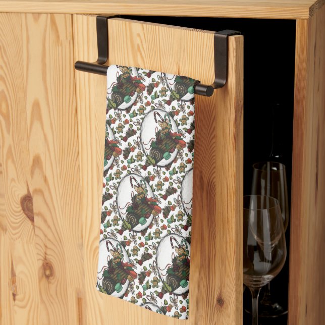 Pepparkaksgubbe Kökshandduk (Thirds Fold)