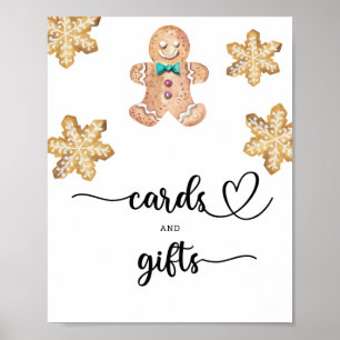 Pepparkaksgubbe - kort och presenter baby shower poster