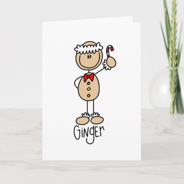 Pepparkaksgubbe-kortet Helgkort (Framsida)