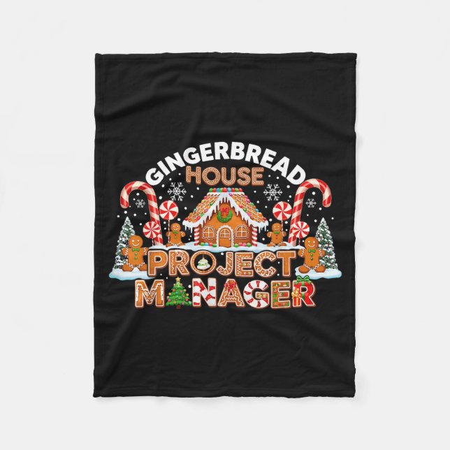 Pepparkaksgubbe kostym, pepparkakshus projekt fleecefilt (Framsidan)