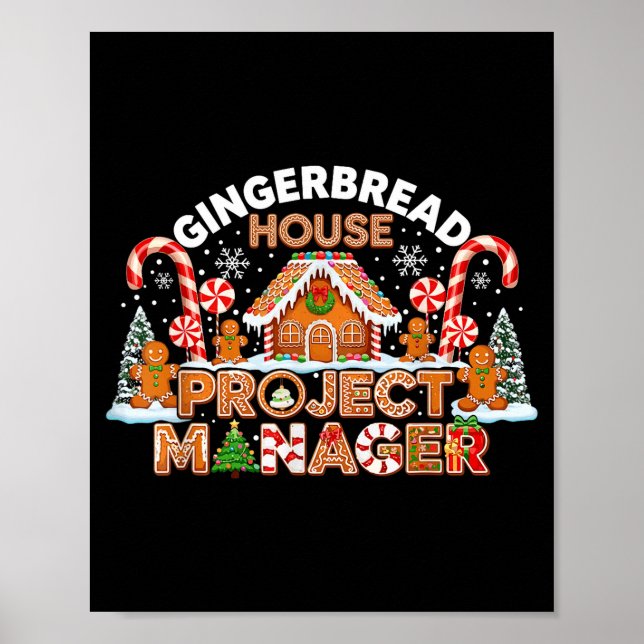 Pepparkaksgubbe kostym, pepparkakshus projekt poster (Framsidan)