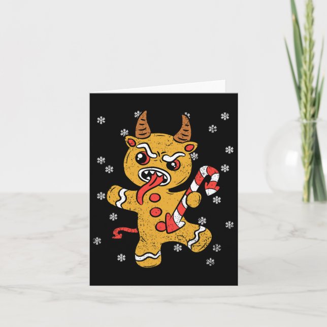 Pepparkaksgubbe Krampus jul Pajama X-mas Can Kort (Framsida)