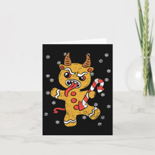 Pepparkaksgubbe Krampus jul Pajama X-mas Can Kort