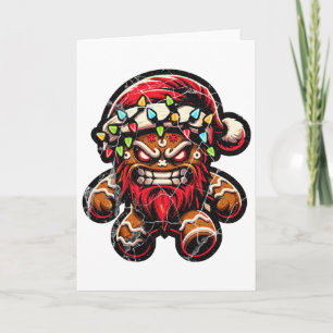 Pepparkaksgubbe Krampus jul Pajama X-mas-Roligt Kort