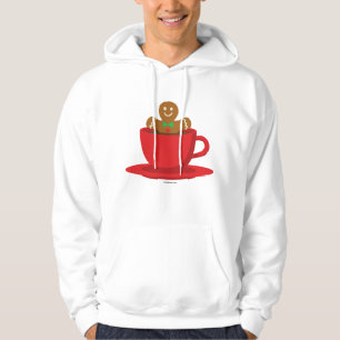 Pepparkaksgubbe Lättare i Hett Chocolate Red Kopp Hoodie