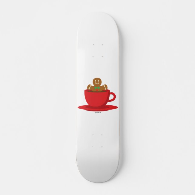 Pepparkaksgubbe Lättare i Hett Chocolate Red Kopp Mini Skateboard Bräda 18,5 Cm (Framsida)