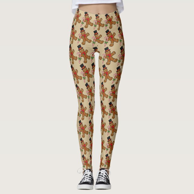 Pepparkaksgubbe Leggings (Framsida)